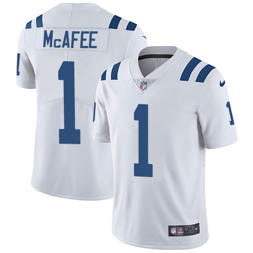 Indianapolis Colts #1 Limited Pat McAfee White Nike NFL Road Men Vapor Untouchable jerseys